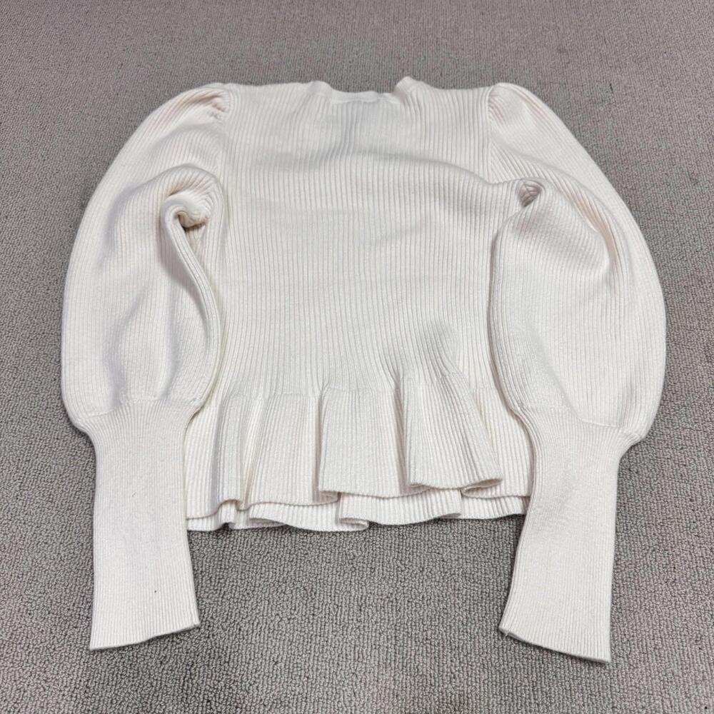 Express White Ribbed Sweater - Picture 9 of 11
